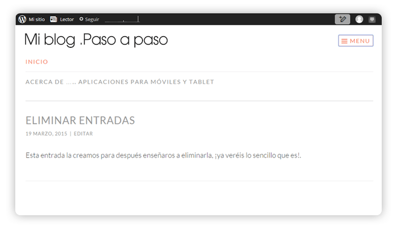 editar contenido