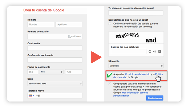 crear cuenta gmail