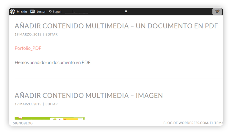 crear nueva entrada